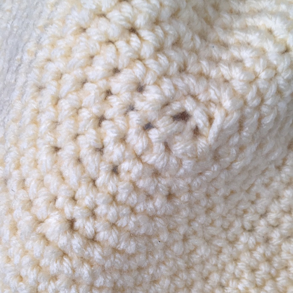 Cream Hand-Crocheted Fall/Winter Hat - Picture 7 of 12
